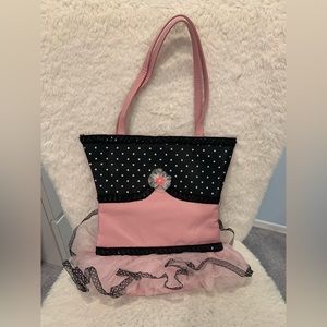 Pink and Black Ballerina Purse